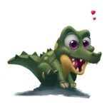 Krokodilček - digitalna ilustracija